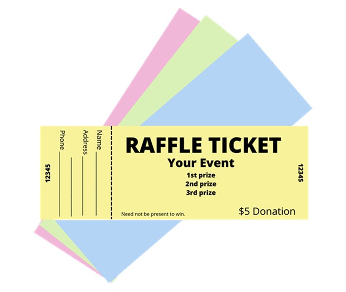 Padding Raffle Ticket Raffle Tickets | ESPICH PRINTING